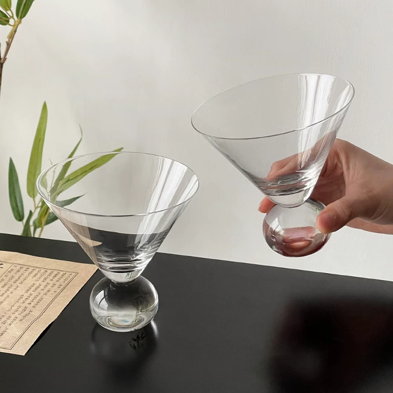 Ly martini đính hạt phong cách Nhật Bản, ly cocktail ngắn, ly sâm panh, cốc thủy tinh mỏng, cốc cà phê, ly rượu vang cao cấp.