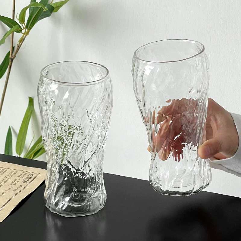 Ly thủy tinh họa tiết nước thiết kế độc đáo, ly uống nước có giá trị thẩm mỹ cao, ly nước ép, ly nước chịu nhiệt độ cao, ly uống nước, ly cà phê.