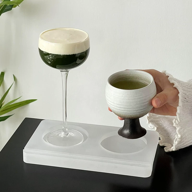 Khay trà thiết kế mây kiểu Trung Quốc, đĩa trưng bày, tách trà, đĩa cà phê, bộ tách và đĩa sáng tạo