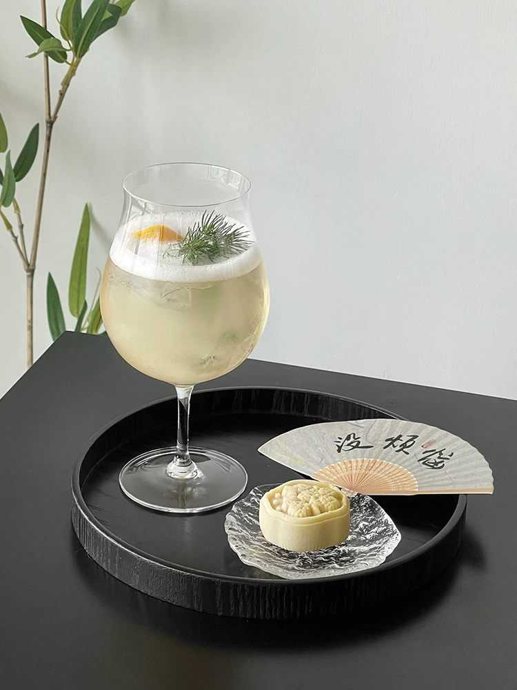 Ly cocktail thủy tinh pha lê siêu mỏng thủ công kiểu Nhật Kimura, kiểu dáng hoa tulip, thẩm mỹ cao, ly cocktail đặc biệt