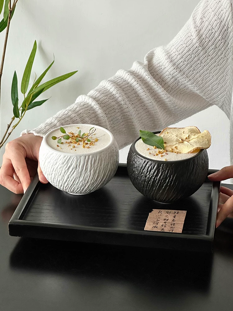 Bộ cốc và đĩa uống cà phê hình trứng họa tiết đá sáng tạo, cốc latte, cốc nghệ thuật latte, cốc sứ cao cấp, cốc độc đáo, cốc nước.