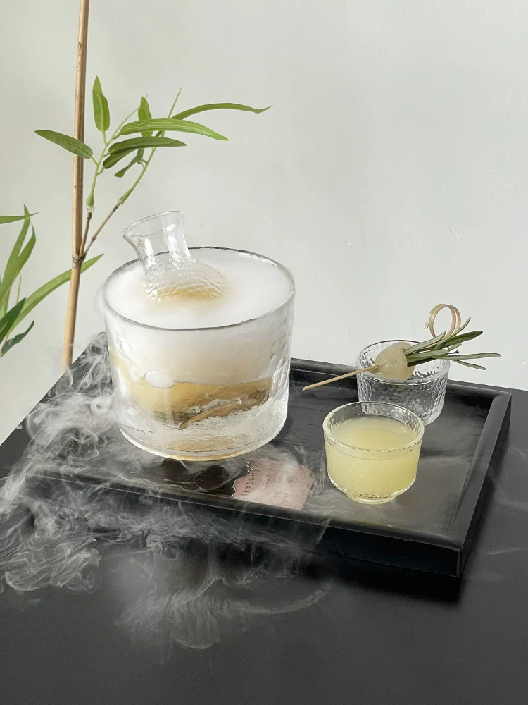 Bộ đồ uống trà kiểu Trung Quốc mới, ly rượu, khay, bình rượu sake họa tiết chạm nổi, bộ chén rượu sake, rượu gạo hơi say, ly rượu vang trắng.
