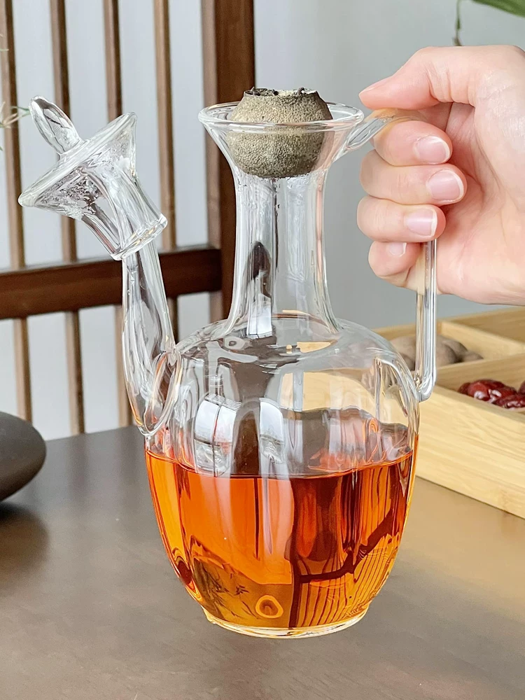 Ấm trà thủy tinh chuyên dụng để pha trà quýt xanh nhỏ, dụng cụ pha trà chịu nhiệt độ cao, ấm đun nước bằng gốm điện, bộ ấm trà, dùng trong gia đình cao cấp.