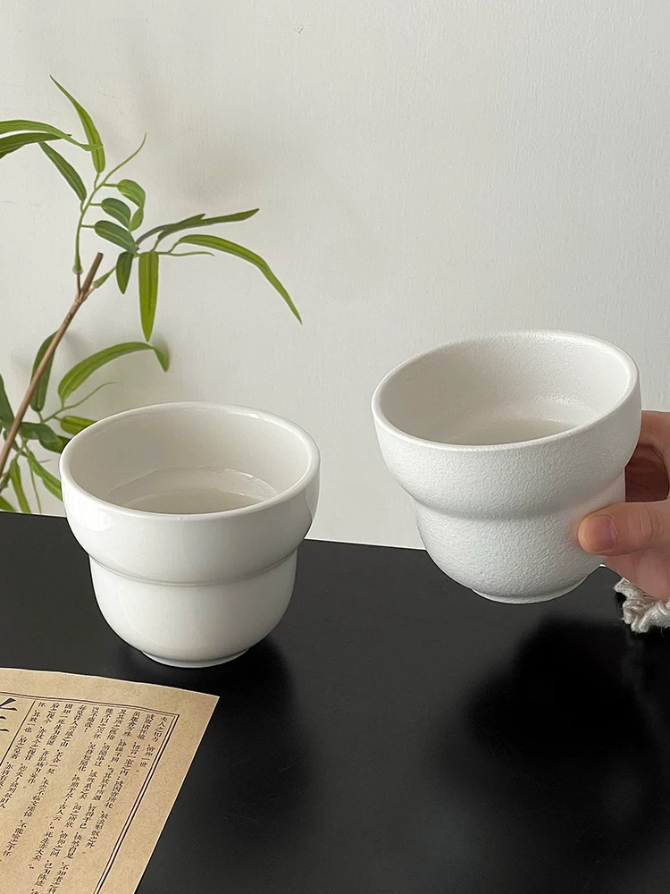 Cốc sứ trắng kiểu Trung Quốc mới, cốc hình quả bầu sáng tạo, cốc cà phê, cốc trà và rượu đặc biệt, cốc đựng đồ uống, cốc, cốc nước.