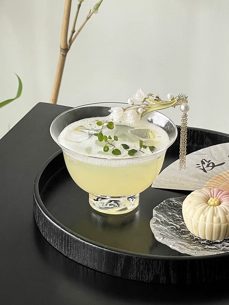 Ly rượu trà núi phong cách Trung Hoa, ly trà kung fu phong cách dân tộc, ly cocktail sang trọng, ly uống cà phê cao cấp.