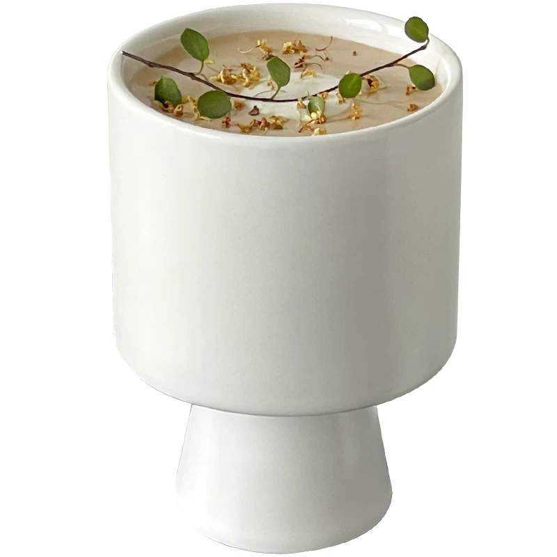 Cốc sứ trắng cổ điển, cốc cà phê Americano đá, cốc uống nước thẩm mỹ cao, cốc nước ép, cốc đồ uống lạnh.