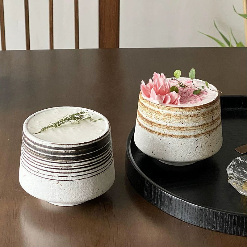Cốc cà phê gốm sứ cổ điển, cốc gốm vẽ tay sáng tạo, cốc latte Americano đá, cốc trà Kung Fu, cốc nước.