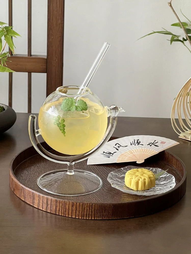 Ly thủy tinh hình cầu sáng tạo, ly cocktail cá nhân hóa trong suốt, ly độc đáo, ly rượu tạo không khí, ly đựng nước giải khát.