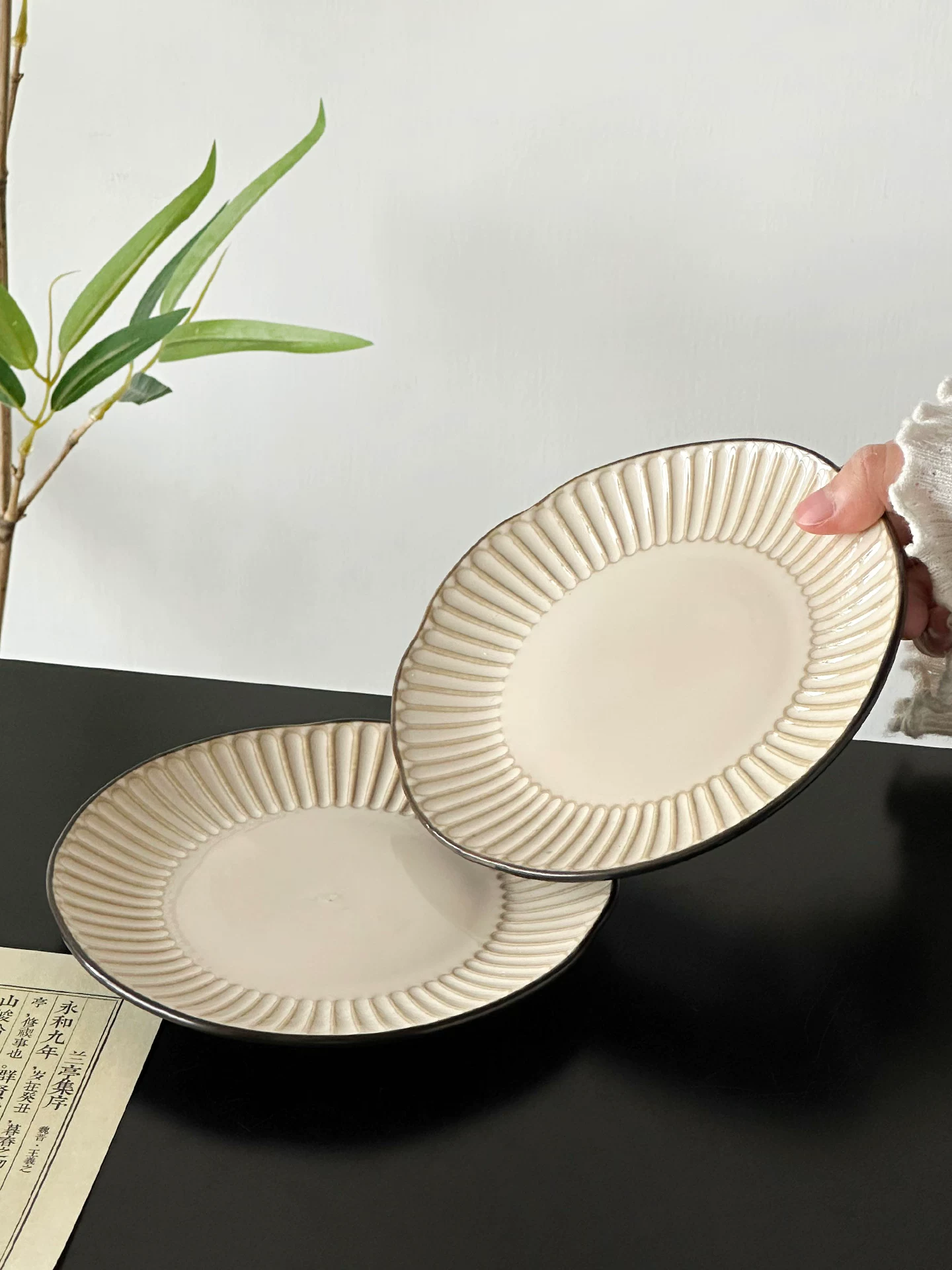 Đĩa sứ cổ điển cao cấp, đĩa đựng trà bánh, đĩa tráng miệng trà chiều tinh tế, bộ đồ ăn sáng tạo phong cách Trung Hoa, đĩa đựng trái cây.