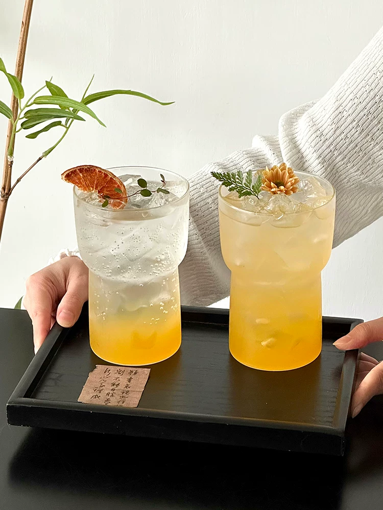 Cốc thủy tinh chịu nhiệt borosilicate cao cấp, cốc nước có giá trị thẩm mỹ cao, cốc nước trái cây, cốc đồ uống, cốc cà phê tinh tế.