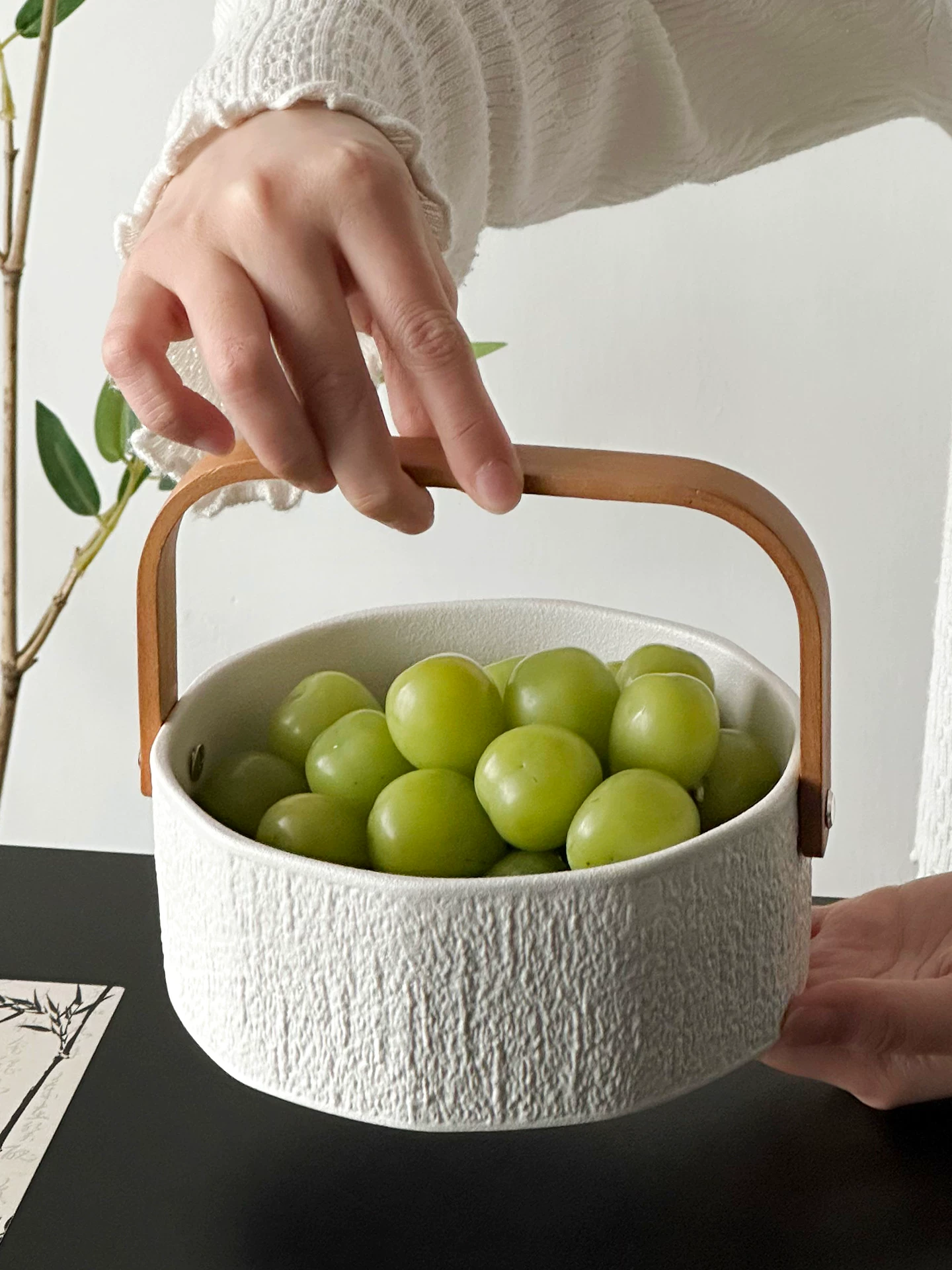 Khay đựng trái cây di động, thiết kế đẹp mắt, đĩa trái cây gốm sứ, đĩa trưng bày đồ ăn nhẹ sáng tạo, khay đựng hạt, khay đựng trái cây.