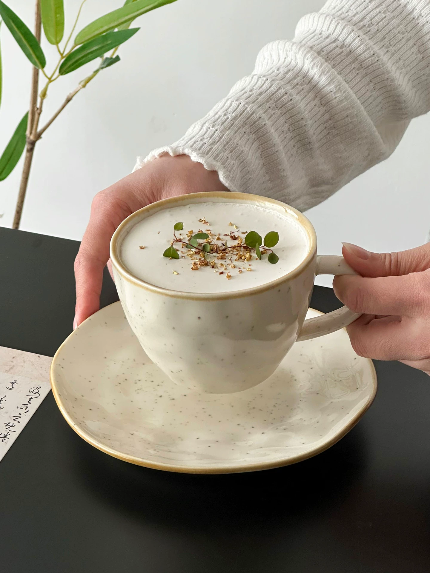 Bộ cốc sứ cao cấp cổ điển, bộ tách và đĩa uống cà phê cổ xưa, cốc cà phê thiết kế, cốc latte kiểu Mỹ.