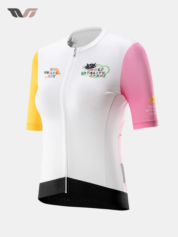Áo thi đấu đạp xe Rock Brothers TVI series dành cho nữ, áo thi đấu đạp xe ngắn tay, nhanh khô, thấm mồ hôi mùa xuân và mùa hè