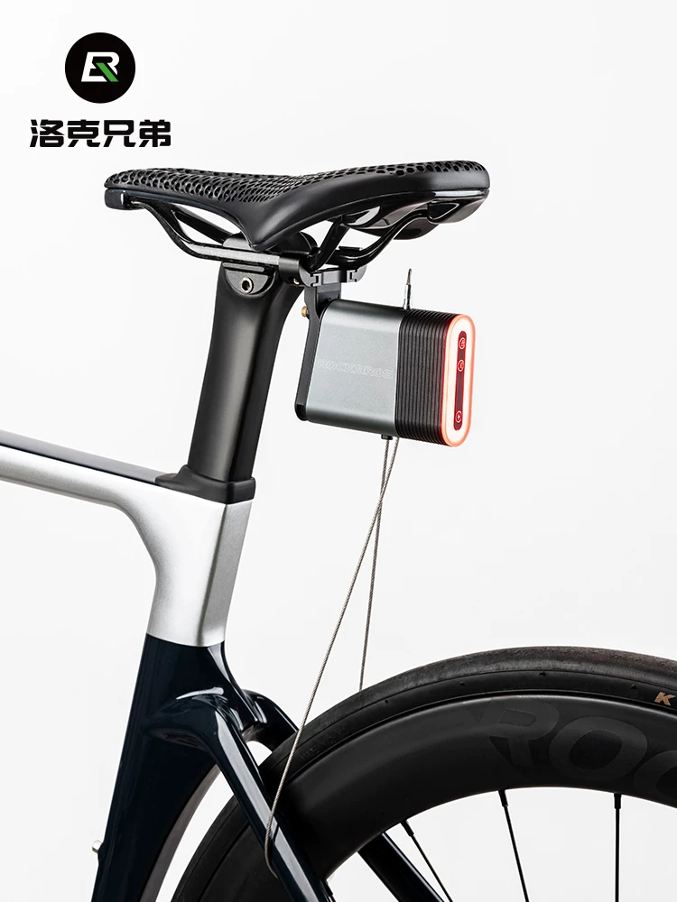 Đèn hậu xe đạp Rock Brothers, khóa mũ bảo hiểm thông minh, khóa cáp thép mật mã Bluetooth, dành cho xe đạp leo núi, đi đêm