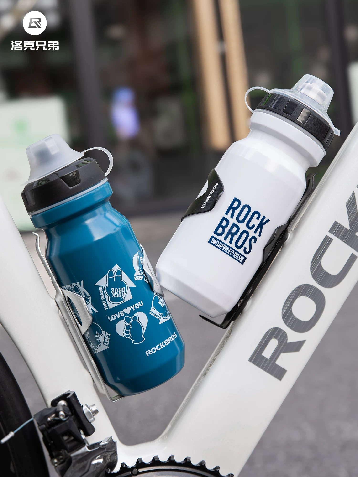 Rock Brothers xe đạp bình nước lồng side-pull xe đạp đường bộ xe đạp leo núi xe đạp gấp hợp kim nhôm đi xe đạp giữ cốc nước thiết bị