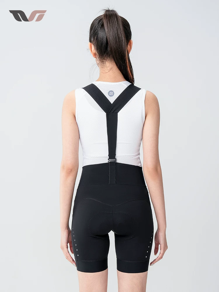 Quần short đi xe đạp bib dòng TVI của Rock Brothers dành cho nữ, có thể tháo rời, thích hợp cho xe đạp leo núi và xe đạp đường trường.