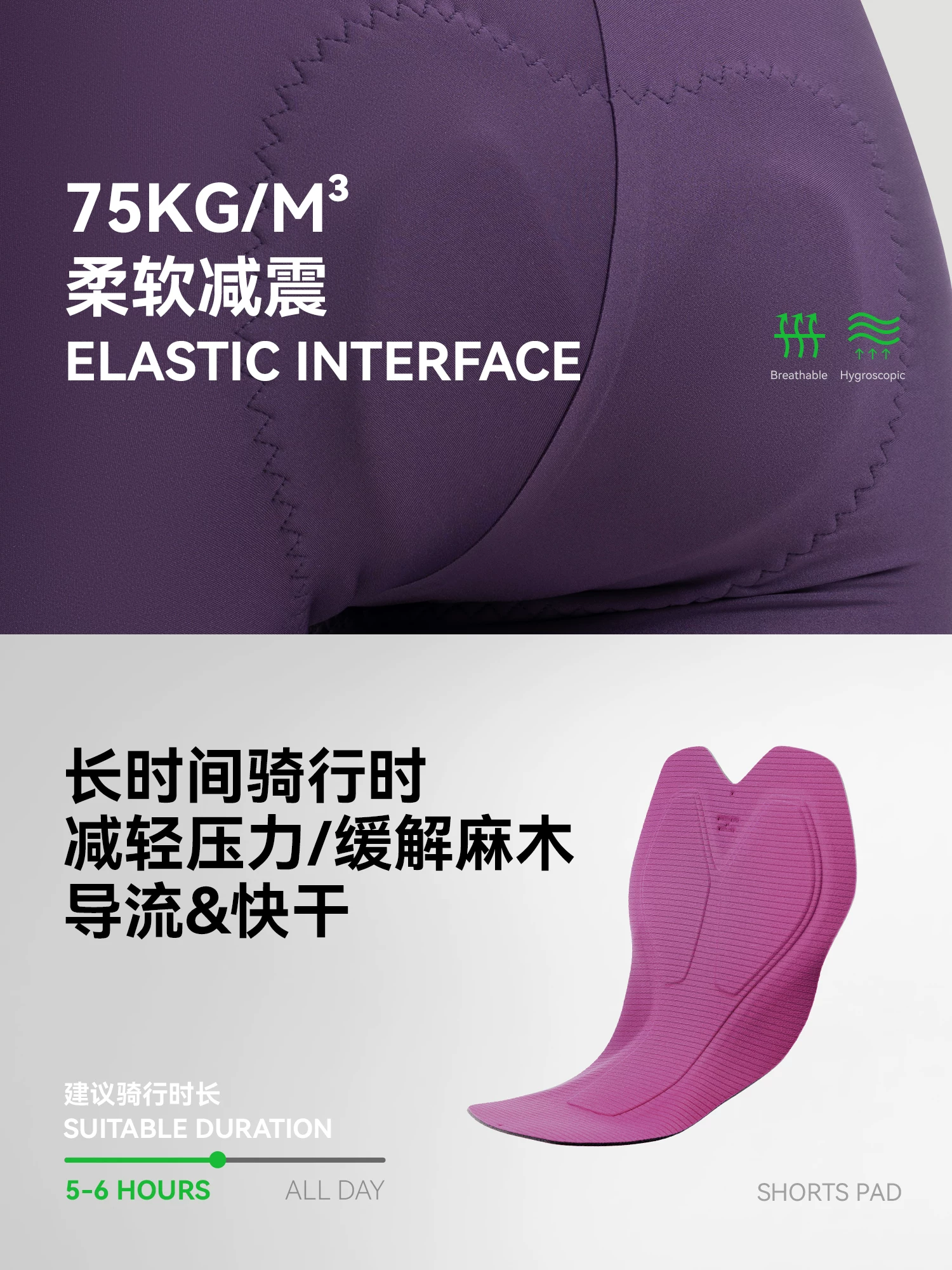 Quần short đi xe đạp Rock Brothers TVI dành cho nữ, quần lót đi xe đạp liền mạch thoáng khí, quần short đi xe đạp đường trường cho mùa hè