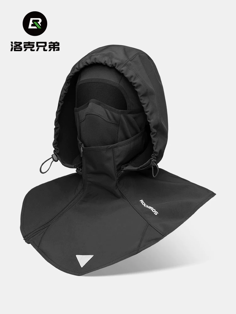 Rock Brothers mũ trùm đầu đi xe đạp nhiệt xe máy xe điện xe đạp mặt nạ nguyên mặt giữ ấm cổ lông cừu chống gió mùa đông