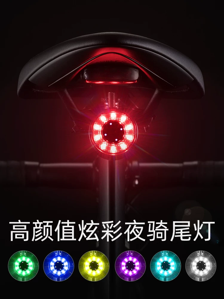 Đèn hậu xe đạp Rock Brothers sạc USB, cảnh báo an toàn khi đạp xe ban đêm, phụ kiện đèn hậu xe đạp đường trường, xe đạp leo núi