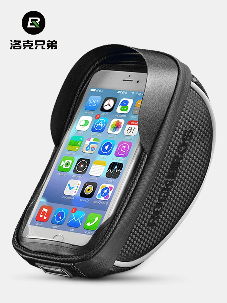 Túi đựng đồ phía trước xe đạp Rock Brothers, túi điện thoại gắn tay lái, túi đeo chéo, phụ kiện xe đạp leo núi, xe đạp đường trường, đi làm, đi xe đạp