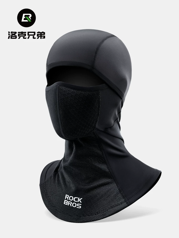 Mũ trùm đầu giữ ấm Rock Brothers dành cho xe đạp, xe máy, trượt tuyết, chất liệu lông cừu, che kín mặt, mùa thu đông, chống gió, giữ ấm cổ cho nam và nữ