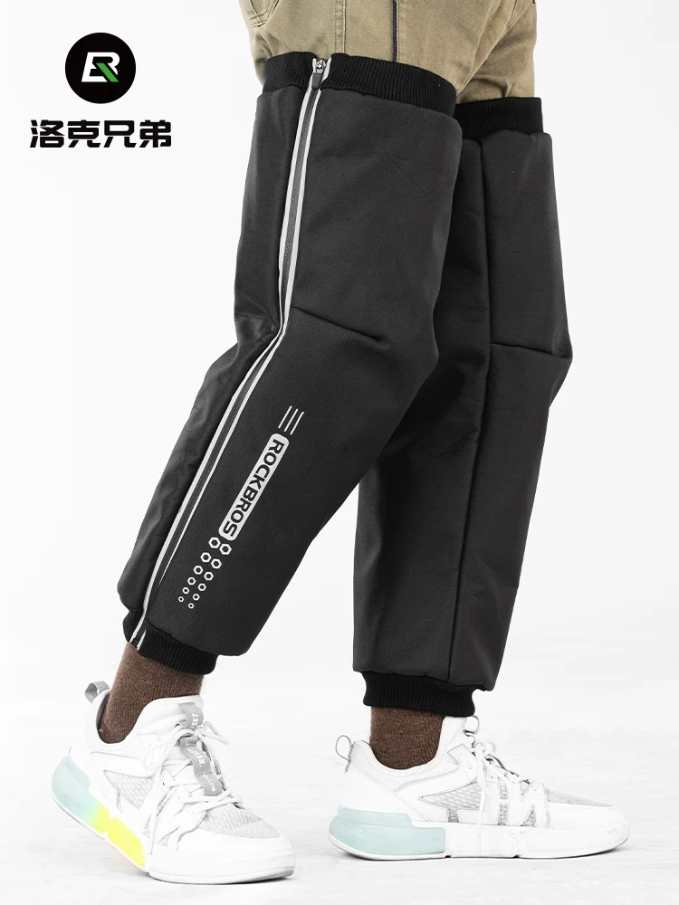 Miếng đệm đầu gối xe máy Rock Brothers, chống lạnh và chống gió, bảo vệ chân ấm áp mùa đông cho nam và nữ, thiết bị đi xe giao hàng bằng xe điện