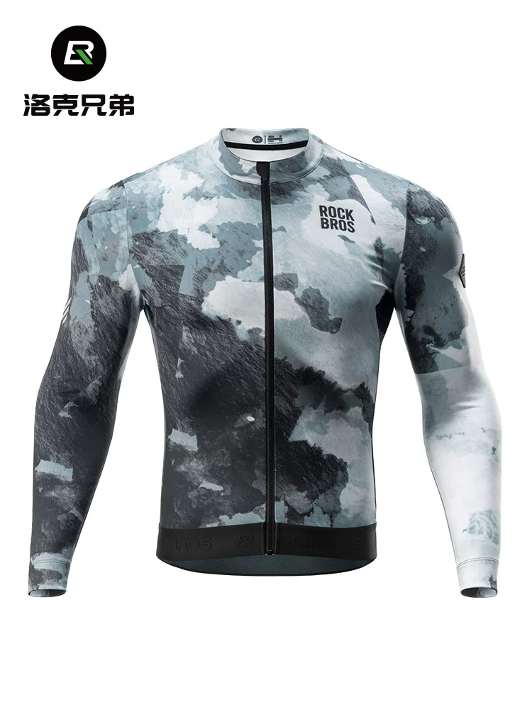 Áo khoác đi xe đạp bằng lông cừu mùa thu đông của Rock Brothers dành cho nam, áo khoác dài tay đi xe đạp leo núi và đường trường ấm áp và chống gió