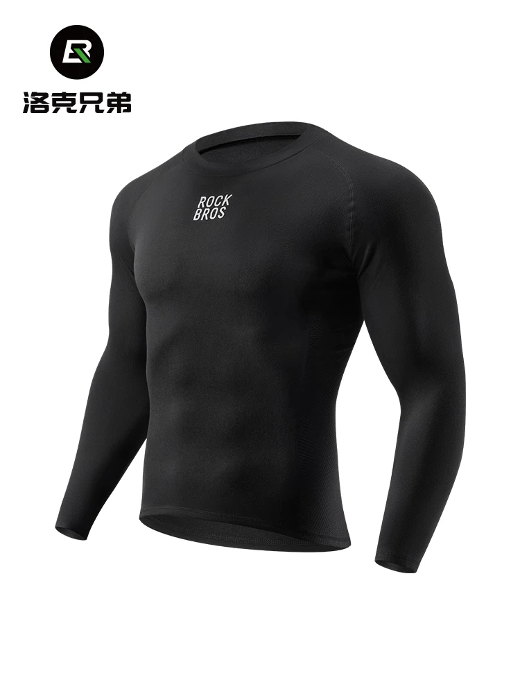 Áo thun dài tay giữ nhiệt mùa thu đông của Rock Brothers dành cho nam đi xe đạp áo lót bên trong bằng lông cừu dành cho nữ