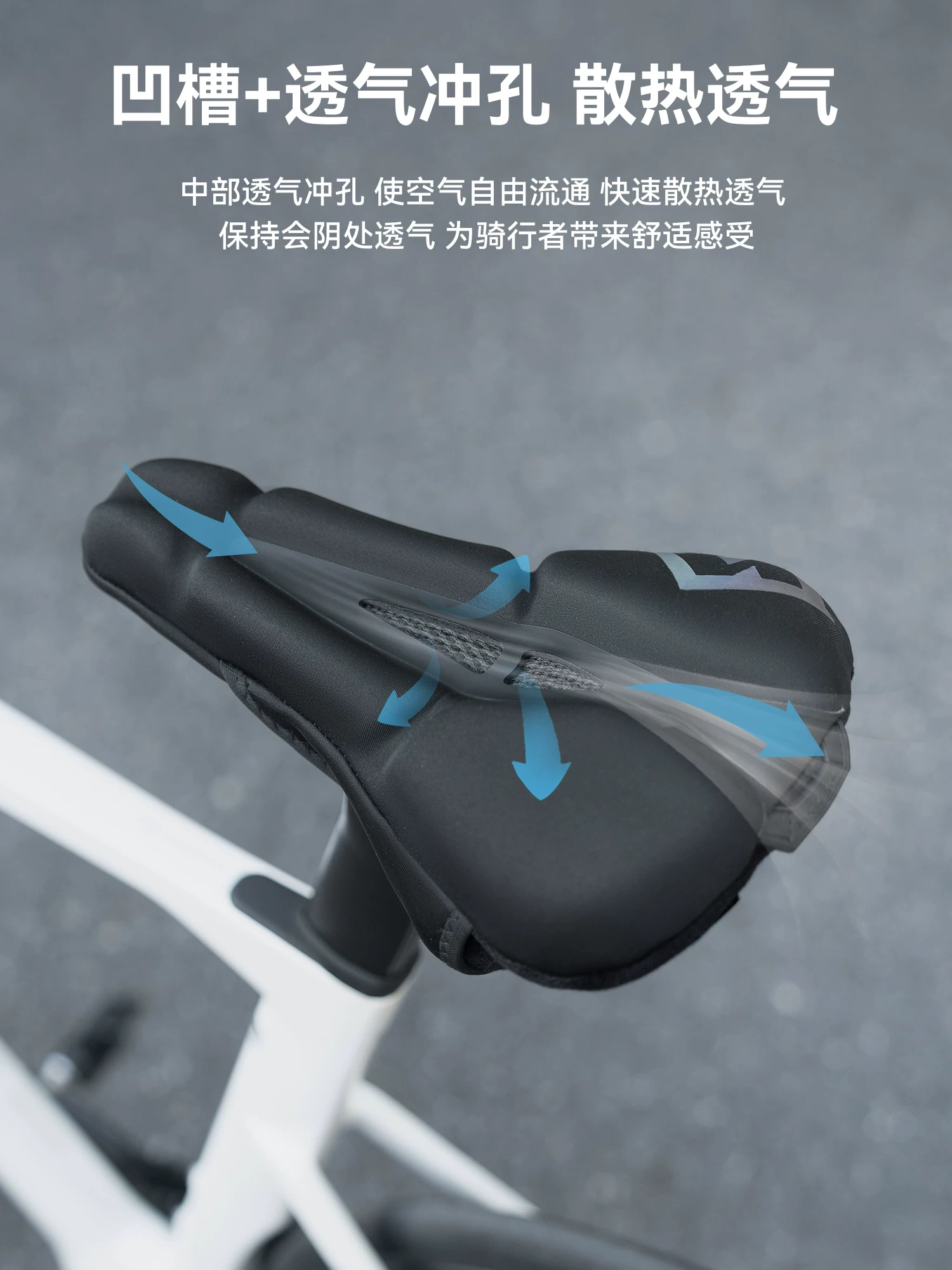 Vỏ bọc yên xe đạp đường trường Rock Brothers in 3D, giảm xóc, gấp gọn được, dành cho xe đạp leo núi