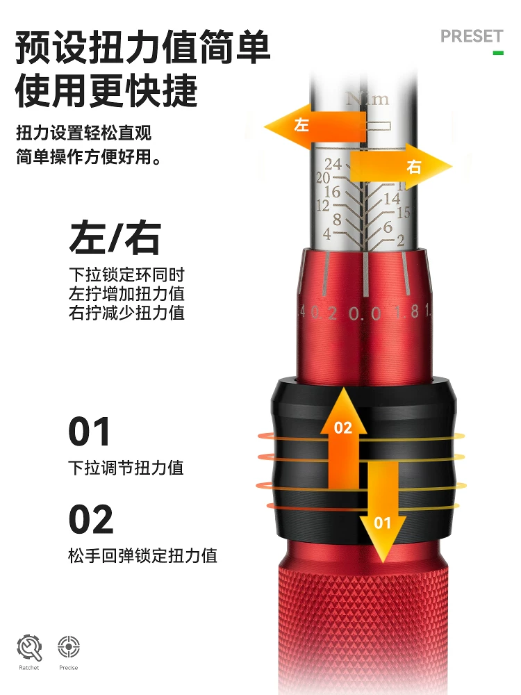 Bộ dụng cụ sửa chữa xe đạp Rock Brothers, cờ lê lực, đầu nối, tua vít lục giác, tua vít đa năng