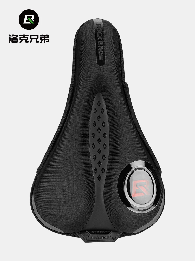 Áo bọc yên xe đạp Rock Brothers chất liệu silicon dày dặn có đèn hậu dành cho nam và nữ, phù hợp với xe đạp leo núi và xe đạp đường trường, phụ kiện đệm yên xe.