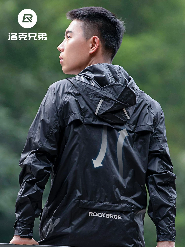 Áo mưa đi xe đạp Rock Brothers ngoài trời poncho chống thấm nước dành cho nam và nữ, thiết bị leo núi xe đạp điện dành cho người lớn