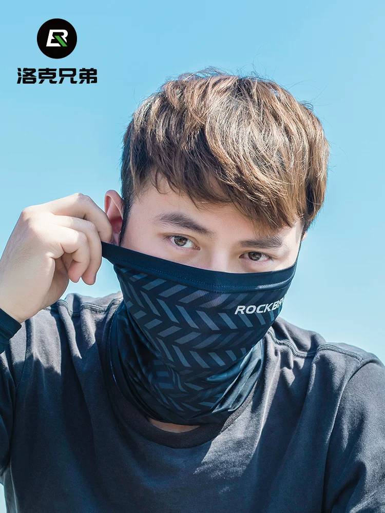 Mặt nạ chống nắng Rock Brothers, mũ bảo hiểm đi xe đạp, khăn che mặt bằng vải lụa đá, khăn quàng cổ đa năng cho xe đạp, xe máy, dành cho nam và nữ mùa hè