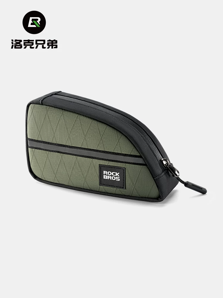 Túi đựng đồ hình tam giác cho xe đạp gấp Rock Brothers, túi đựng dụng cụ nhỏ bằng vải, túi treo đa năng cho xe đạp, túi treo thanh ngang, đồ dùng đạp xe