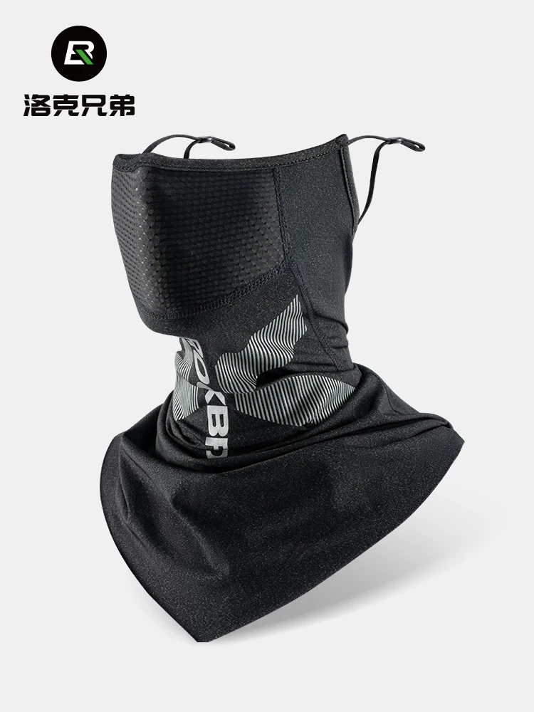 Mặt nạ chống nắng Rock Brothers khăn lụa băng bảo vệ cổ, mũ trùm đầu đi xe đạp, che mặt, kiểu mỏng, unisex, mùa hè