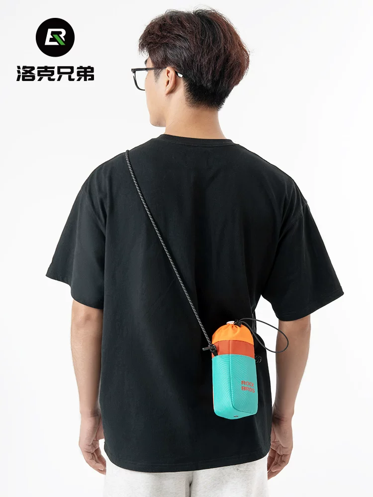 Túi đựng bình nước xe đạp Rock Brothers, túi nước xe đạp gấp gọn, túi treo dây rút, túi đựng cốc nước, túi dây rút gắn tay lái xe đạp đường trường