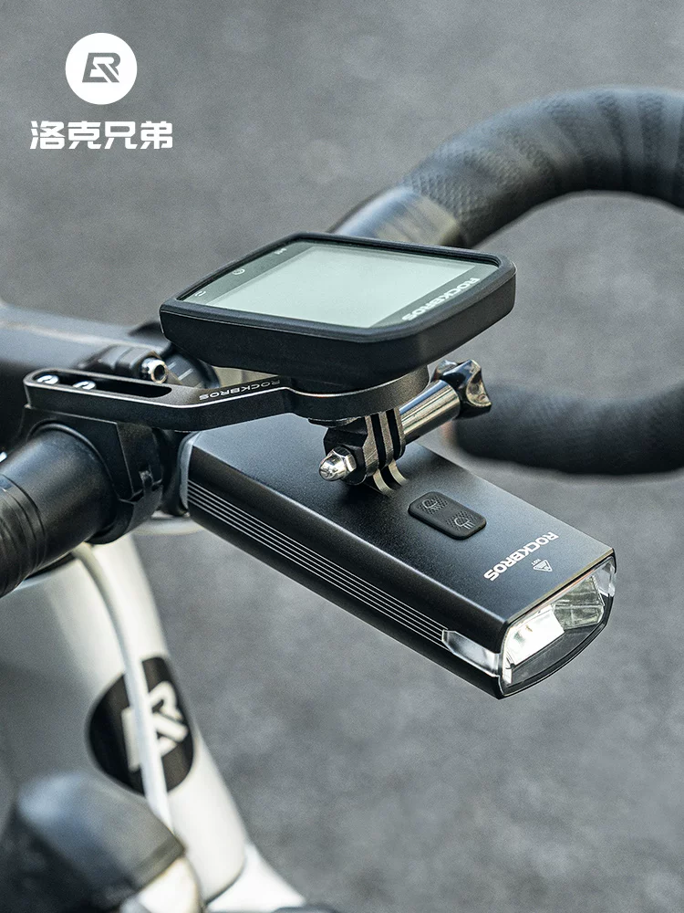 Đèn xe đạp Rock Brothers, đèn trước, ánh sáng mạnh, 3000 lumens, đèn pin, đi đường núi, đi đêm, chế độ chiếu xa và chiếu gần