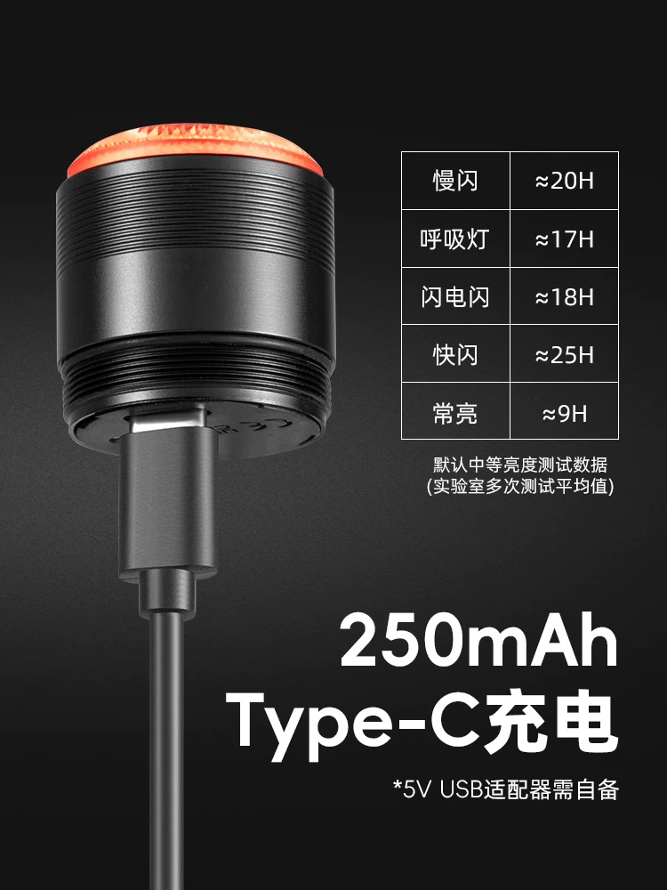 Đèn hậu xe đạp Rock Brothers cảm biến phanh thông minh đèn xe đạp leo núi xe đạp đường bộ đi đêm đèn hậu thiết bị đạp xe