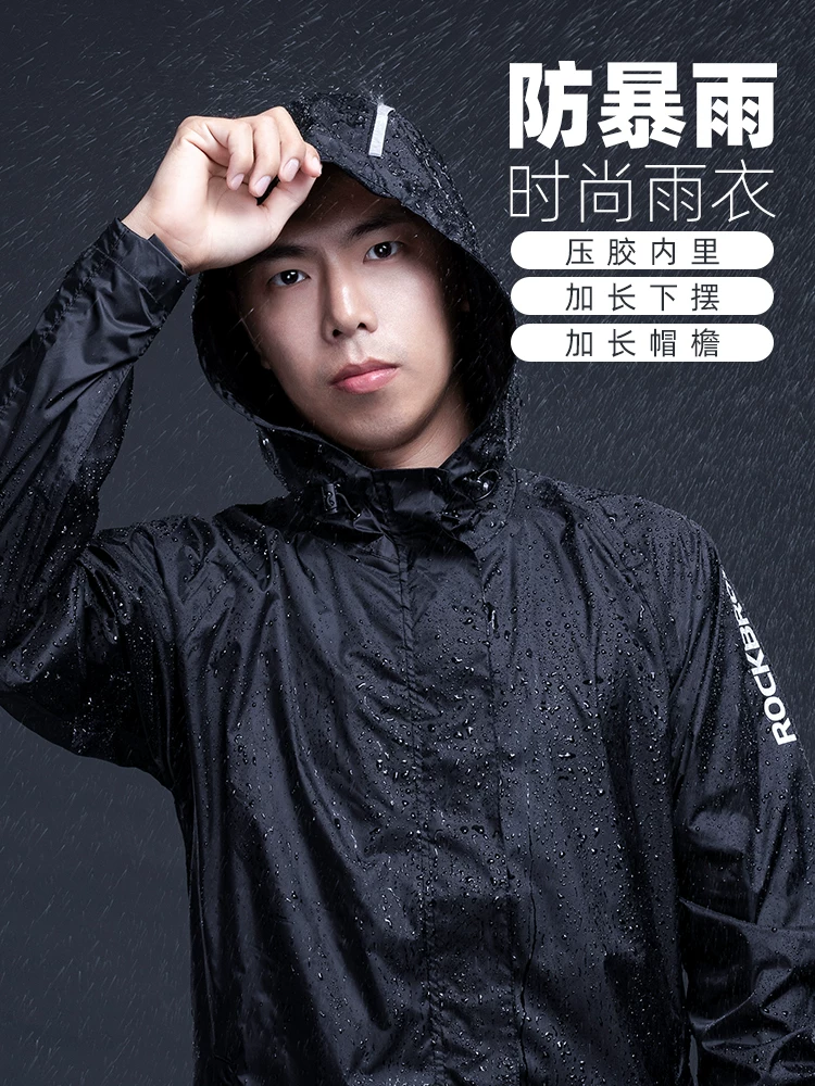 Áo mưa đi xe đạp Rock Brothers ngoài trời poncho chống thấm nước dành cho nam và nữ, thiết bị leo núi xe đạp điện dành cho người lớn