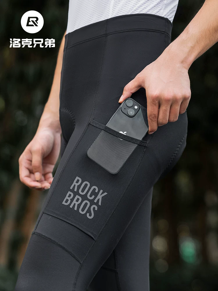 Quần đi xe đạp Rock Brothers dành cho nam, ấm áp, chống gió, nhẹ, lót lông cừu, thiết bị quần đi xe đạp đường trường mùa thu.