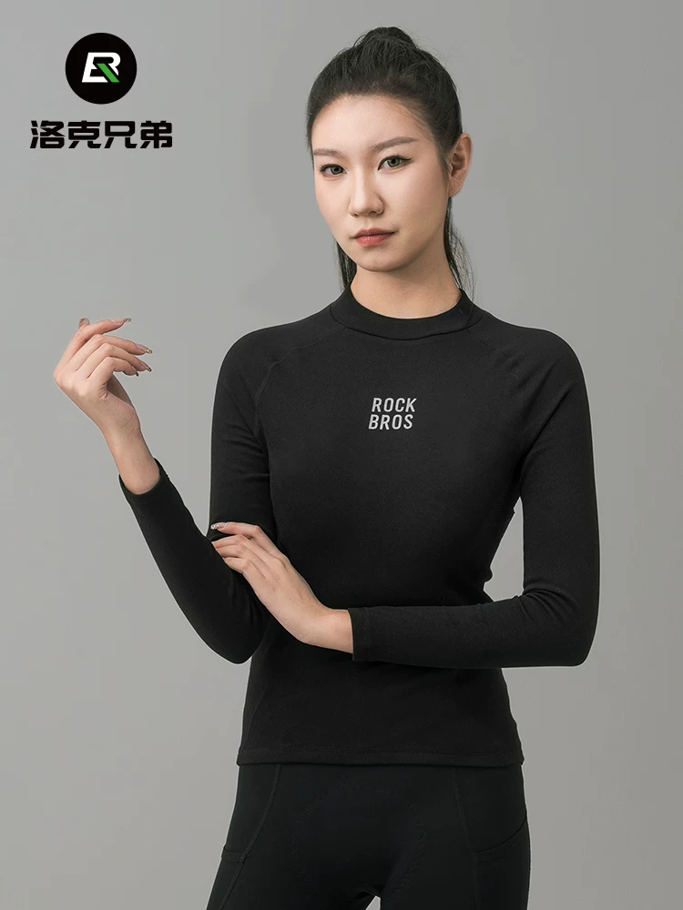 Áo thể thao thấm mồ hôi của Rock Brothers, áo đi xe đạp đường trường ấm áp, quần áo lớp trong dành cho phụ nữ vào mùa đông.