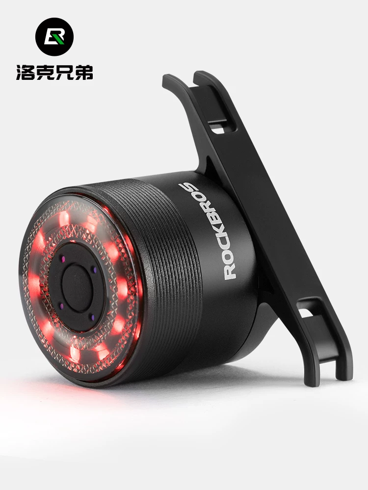 Đèn hậu xe đạp Rock Brothers sạc USB, cảnh báo an toàn khi đạp xe ban đêm, phụ kiện đèn hậu xe đạp đường trường, xe đạp leo núi