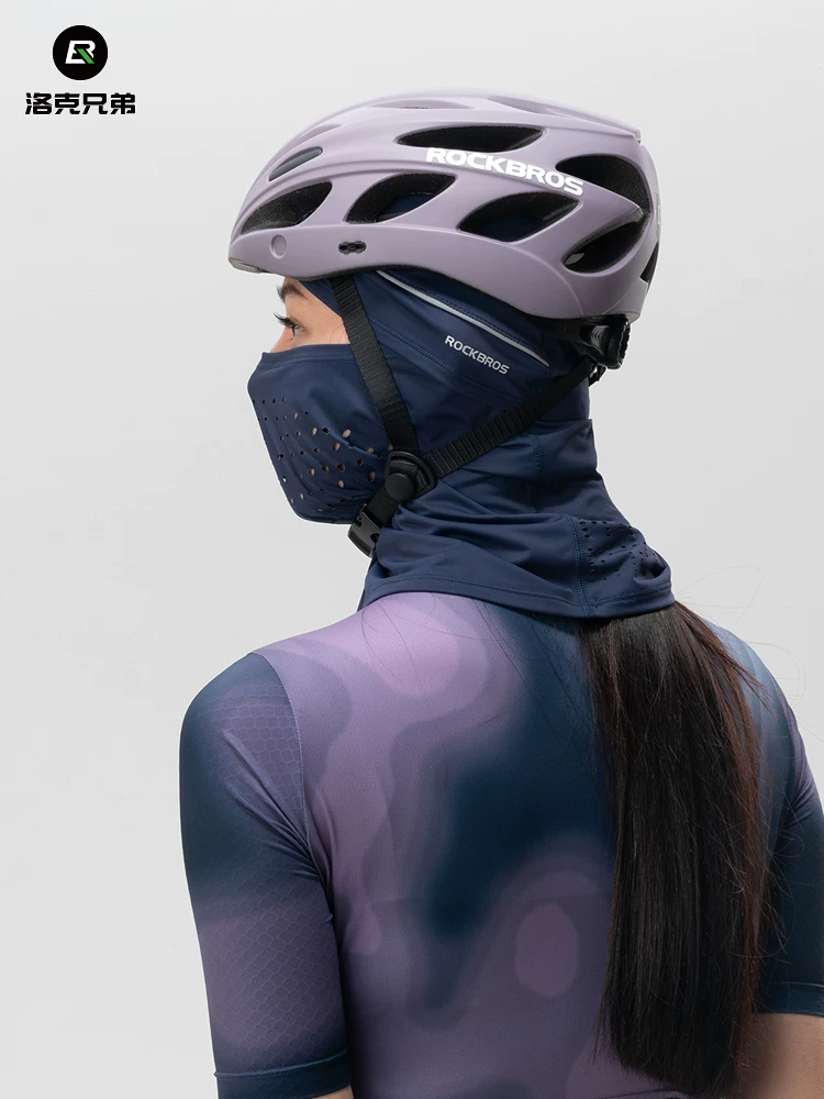 Mũ bảo vệ mặt Rock Brothers Ice Silk chống nắng, dùng cho đạp xe, ngoài trời, đi mô tô, câu cá, che kín mặt và cổ, unisex, mùa hè