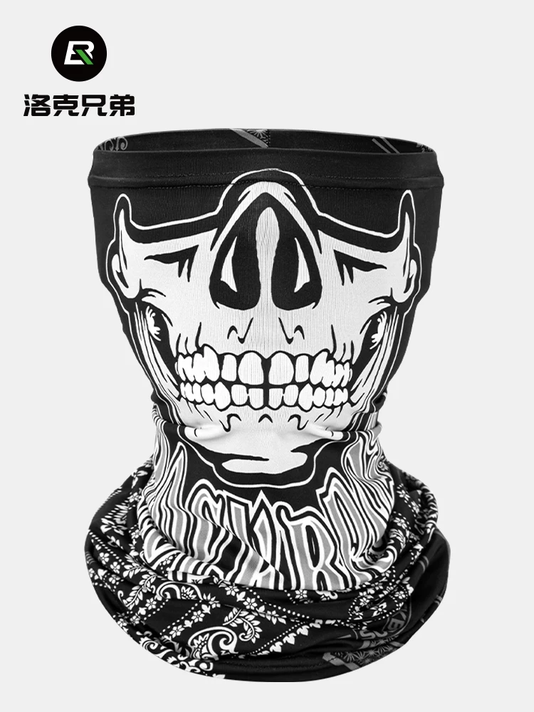 Mặt nạ chống nắng bằng lụa đá Rock Brothers Mũ đội đầu mùa hè bảo vệ toàn diện cho nam và nữ đi xe máy Khăn trùm đầu chống gió Khăn quàng cổ