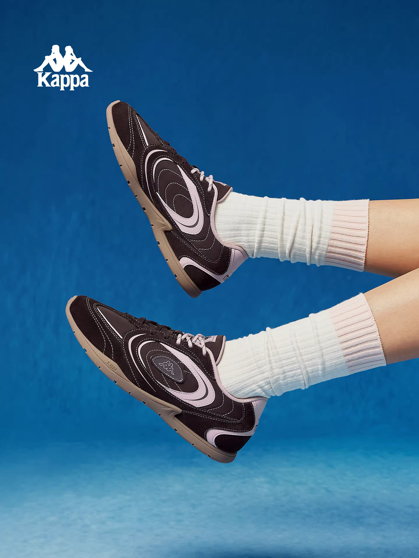 Giày thể thao Kappa retro Đức dành cho nữ mùa đông 2025, đế mỏng nhẹ, kiểu dáng thấp, thời trang, năng động.