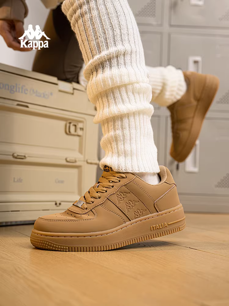 Giày thể thao nữ Kappa mùa đông 2025 đế dày, giày thường ngày phong cách retro, unisex, giày trượt ván thời trang