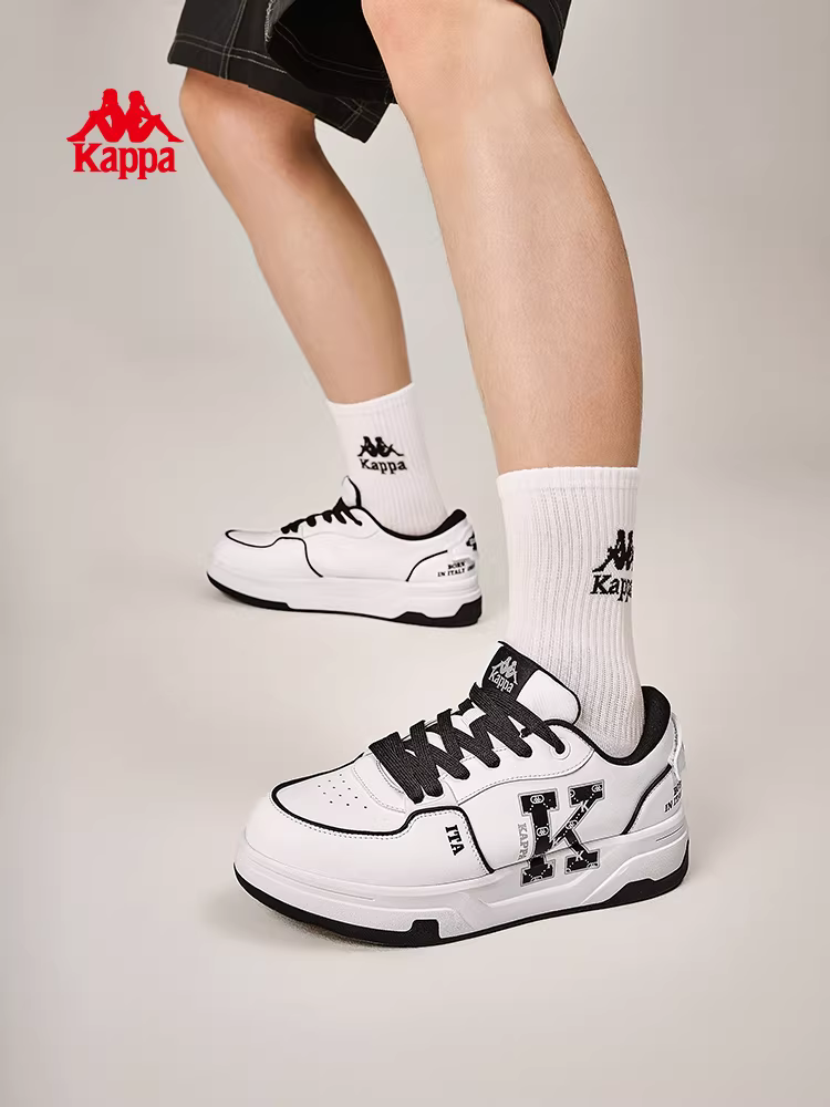 Giày thể thao đế dày Kappa dành cho nam mùa đông 2025, kiểu dáng mới thời thượng, đa năng, màu trắng, nhẹ, phong cách retro.