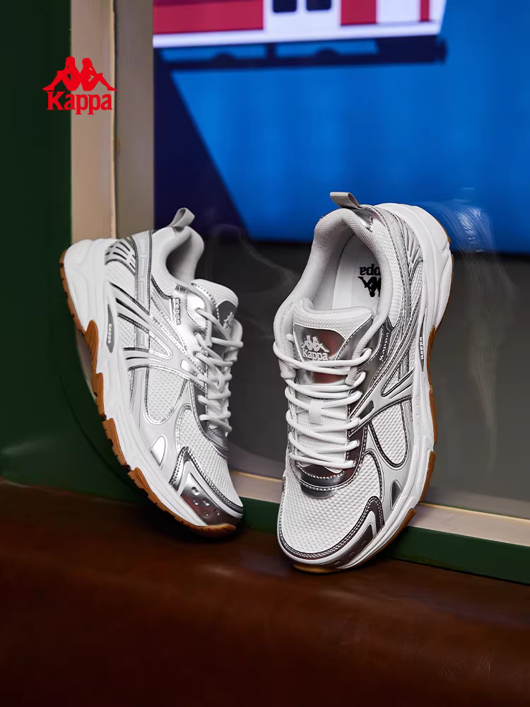 Giày thể thao Kappa retro nữ mùa đông 2025 kiểu đôi mới đế dày đa năng phong cách retro giày bố
