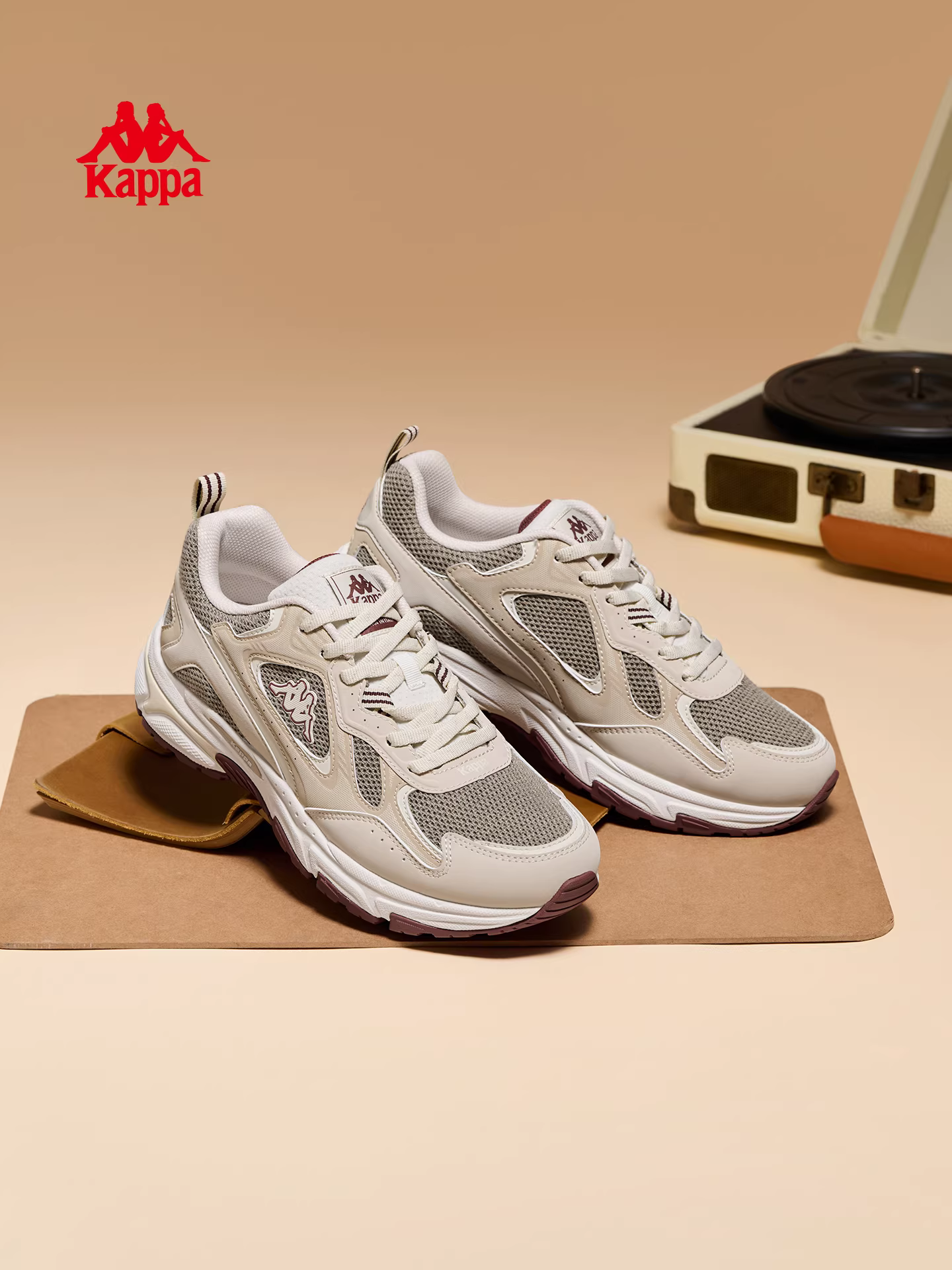 Giày thể thao Kappa retro nam mùa đông 2025 đế dày nhẹ kiểu bố thời trang êm ái