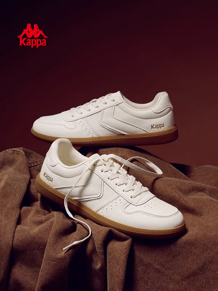 Giày thể thao nam Kappa mùa đông 2025 kiểu dáng mới thời thượng đa năng màu trắng cổ thấp retro phong cách Đức